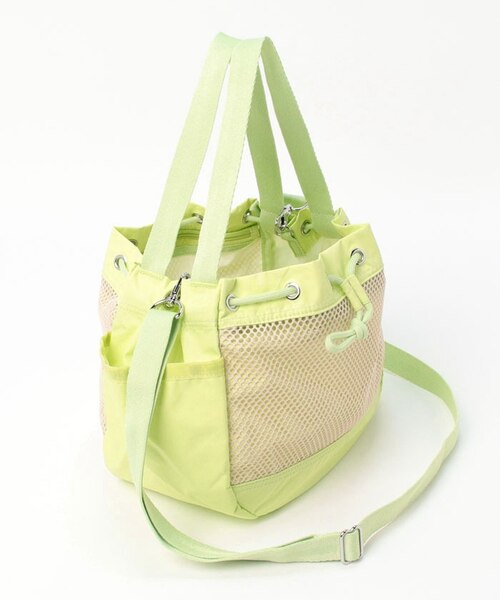 LeSportsac MESH SMALL TOTEライムメッシュ MESH BUCKET TOTE ライム 