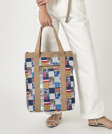 N/S ZIP TOTE 50THグリッドパッチワーク｜レスポートサックの 