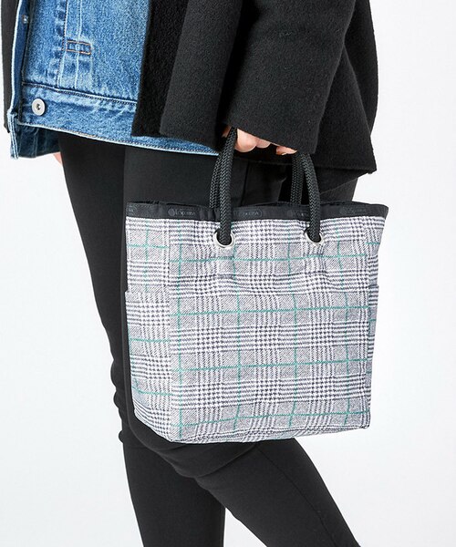 MEDIUM 2 WAY TOTE 2ウェイグレー/グリーンチェック｜レスポートサック