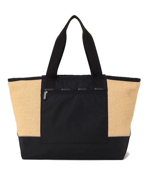 RAFFIA E/W TOTE リサイクルブラックラフィア｜レスポートサックの
