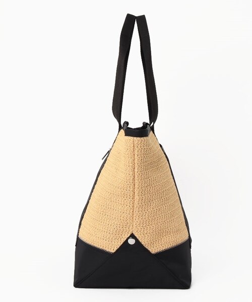 RAFFIA E/W TOTE リサイクルブラックラフィア｜レスポートサックの