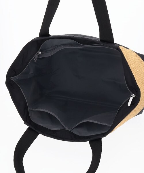 RAFFIA E/W TOTE リサイクルブラックラフィア｜レスポートサックの