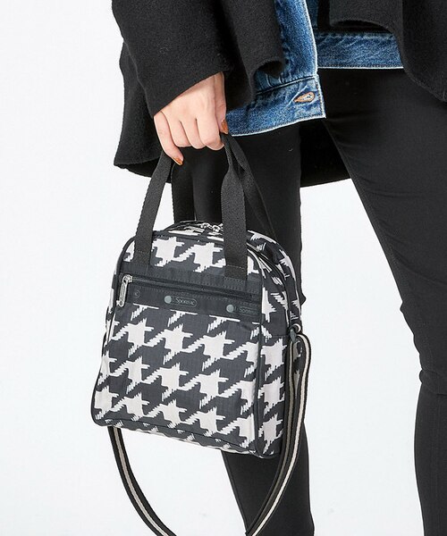 ■LeSportsac■ MINI SATCHELカモハウンズトゥース LeSportsac レスポートサック N/S MINI SATCHEL （カモハウンズ