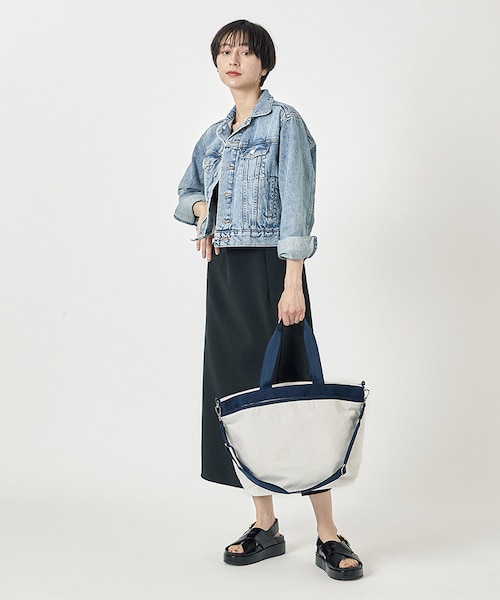 レスポートサック BUCKET TOTEメレンゲ/ネイビー(ホワイト/Ｆ) LG BUCKET TOTE メレンゲ/ネイビー｜レスポートサックの