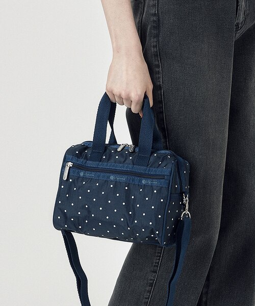 EVERYDAY SM SATCHEL ネイビープティドット｜レスポートサックの