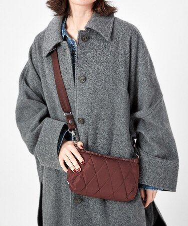 QUILT CLUTCH チョコレートブラウンキルト｜レスポートサックの 
