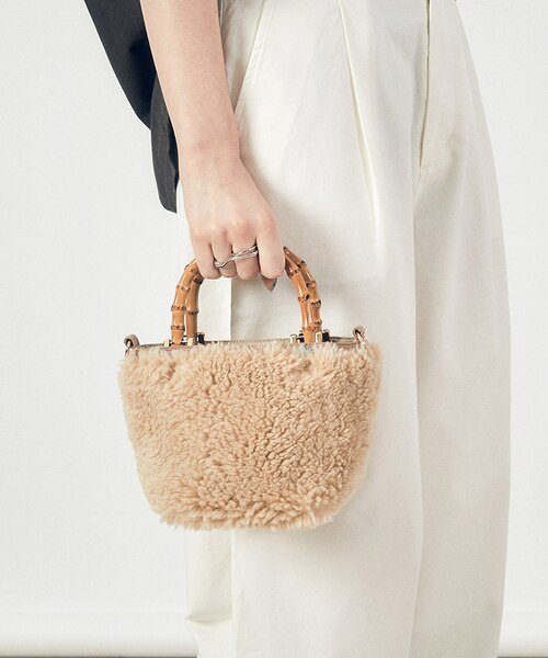 XS BAMBOO TOTE ファーストウォームベージュファー｜レスポートサック