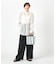 MEDIUM 2 WAY TOTE 2ウェイドーブグレースクリプト