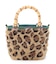 XS BAMBOO TOTE ウォームキャメルレオパードファー