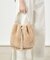MED DRAWSTRING BAG ファーストウォームベージュファー