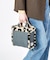 SMALL TWO WAY DENIM TOTE ブラックデニム/レオパードシェルパ
