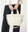 BUCKET TOTE W PEARLS2 サンドバーパール