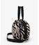 E/W CITY DRAWSTRING BAG  アップタウンラフィアゼブラ/ブラック
