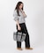TWO HANDLE ZIP TOTE ニュートラルレオパード