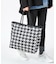 LARGE 2 WAY TOTE 2ウェイブラック/ベージュハウンズトゥース