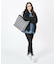 LARGE 2 WAY TOTE 2ウェイブラック/ベージュハウンズトゥース