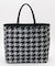 LARGE 2 WAY TOTE 2ウェイブラック/ベージュハウンズトゥース
