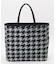 LARGE 2 WAY TOTE 2ウェイブラック/ベージュハウンズトゥース