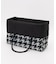 LARGE 2 WAY TOTE 2ウェイブラック/ベージュハウンズトゥース