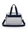 EVERYDAY SM SATCHEL マリンロゴボーダー