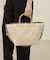 MED BAMBOO TOTE W/ST エクリュムーンラフィア