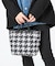 MEDIUM 2 WAY TOTE 2ウェイブラック/ベージュハウンズトゥース