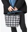 MEDIUM 2 WAY TOTE 2ウェイブラック/ベージュハウンズトゥース