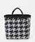 MEDIUM 2 WAY TOTE 2ウェイブラック/ベージュハウンズトゥース