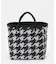 MEDIUM 2 WAY TOTE 2ウェイブラック/ベージュハウンズトゥース