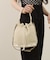 MED DRAWSTRING BAG エクリュムーンラフィア