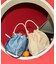 MED DRAWSTRING BAG エクリュムーンラフィア