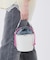 SM DRAWSTRING BUCKET メレンゲグレー/ベリーコード