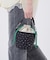SM DRAWSTRING BUCKET ブリスドットアイボリー/グリーンコード