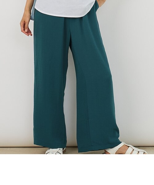 リネンライクポリエステルイージーパンツ｜ユトリノクウカンの  