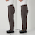 メランジ ツイル 1プリーツ テーパード パンツ