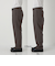 メランジ ツイル 1プリーツ テーパード パンツ