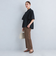 ［size SHORT/TALLあり] コットン リネン セミフレア スリット パンツ