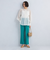 ［size SHORT/TALLあり] コットン リネン セミフレア スリット パンツ