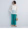 ［size SHORT/TALLあり] コットン リネン セミフレア スリット パンツ