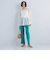 ［size SHORT/TALLあり] コットン リネン セミフレア スリット パンツ