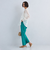 ［size SHORT/TALLあり] コットン リネン セミフレア スリット パンツ