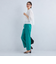 ［size SHORT/TALLあり] コットン リネン セミフレア スリット パンツ