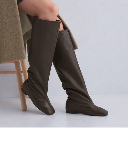 【完売品‼︎人気のユナイテッドアローズ】レザーニーハイブーツ定価59800円24㎝ ニーハイ ブーツ / ロングブーツ｜ユナイテッドアローズ アウトレット