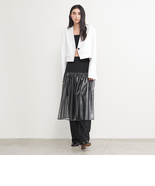 AEWEN MATOPH＞レース ハクプリント ギャザースカート