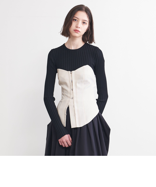 AEWEN MATOPHビスチェ ニットコンビ トップス　ブラック UNITED ARROWS LTD. OUTLET｜<AEWEN MATOPH>ビスチェ ニットコンビ