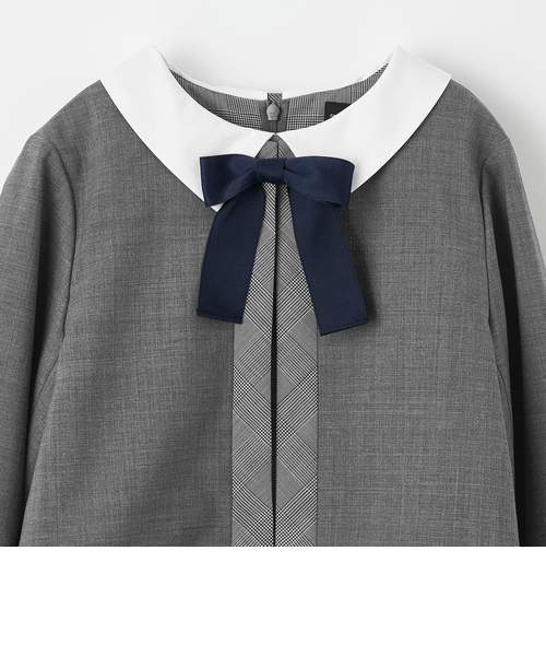 グリーンレーベルリラクシング　グレンチェックワンピース&ボレロ　160㎝ T/W グレンチェックワンピース×ボレロ セット｜ユナイテッド