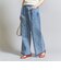 ボタンタック デニムパンツ