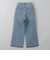 ボタンタック デニムパンツ