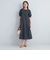 ［size SHORT/TALLあり］ドビー ストライプ コンシャス ワンピース -マシンウォッシャブル-
