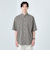 FINE BASIC チェック柄 ボタンダウン 半袖 シャツ -ストレッチ-